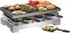 Steba Tischplatte Elektrogrill Raclette Geriffelte Platte 1200W mit einstellbarem Thermostat 40.5cmx24cmcm