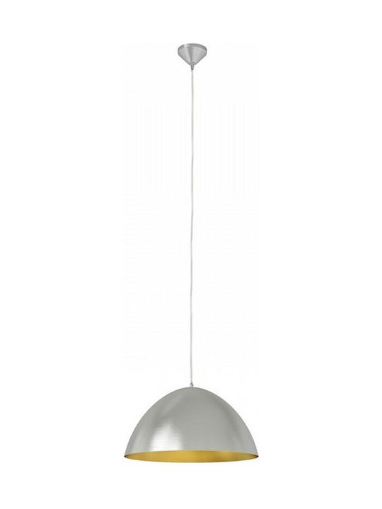 Rendl Light Studio Merylyn 48 Hängelampe Einfaches Licht Glocke für Fassung E27 Silber