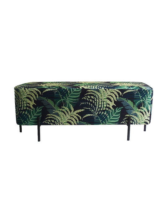 Stool For Living Room Upholstered with Fabric Amazonios Multicolour 110x45x40cm