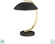 Trio Lighting Retro Metal Table Lamp for Socket E14 with Black Shade and Base
