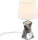 Trio Lighting Abeba Modern Table Lamp E14 White/Silver R50771589