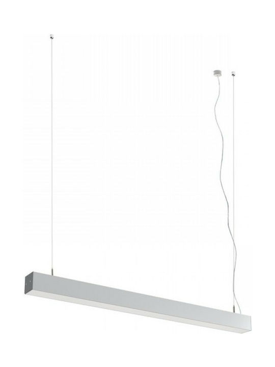 Rendl Light Studio Pesante 75 Pendant Light LED Rail with Warm White Light Silver