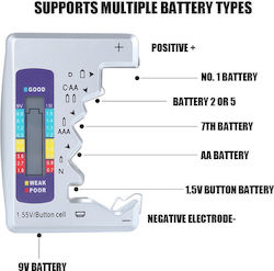 DLJ0012 Ψηφιακό Battery Tester με Σταθερή Υποδοχή