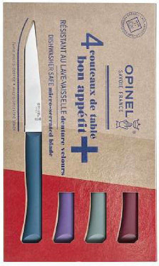 Opinel N° 125 Bon Appetit Μαχαίρια Φαγητού από Ανοξείδωτο Ατσάλι 11cm 4τμχ