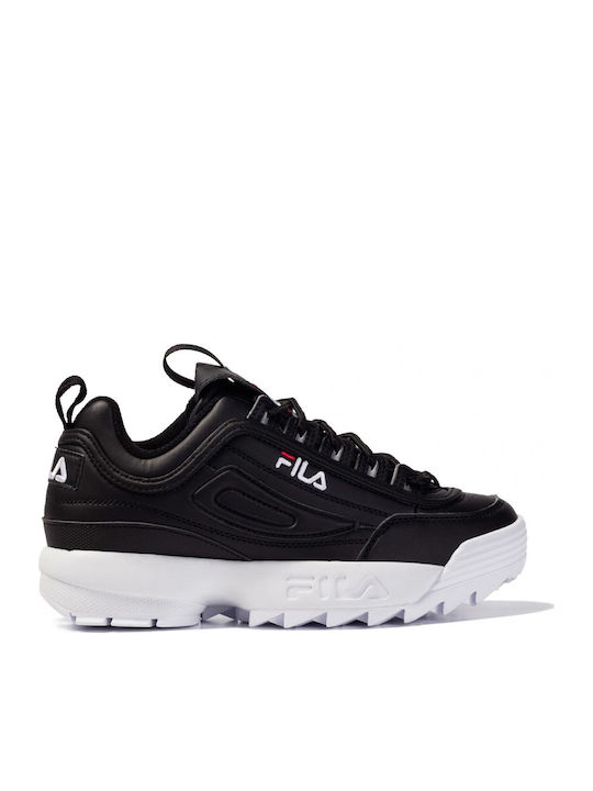 Fila Heritage Disruptor II Premium Γυναικεία Chunky Sneakers Μαύρα