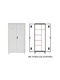 Zweiflügeliger Schrank Metallisch Verzinkt mit Trennwand & 5 Regale With cut 80x45x175cm