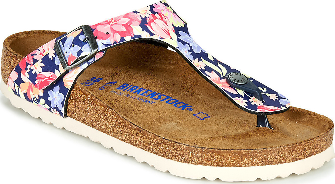 Birkenstock Gizeh Sfb Γυναικεία Σανδάλια Supernatural Flowers Navy 1016136 Skroutzgr 2990