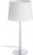 Rendl Light Studio Broadway Table Metal Table Lamp for Socket E27 with White Shade and Silver Base