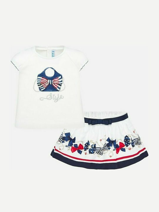 Mayoral Kids Set with Skirt Summer 2pcs White