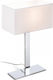Rendl Light Studio Plaza M Table Πορτατίφ με Λευκό Καπέλο και Ασημί Βάση