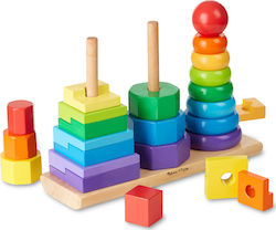 Melissa & Doug Stacking Toy Στοίβαξη & Γεωμετρικά Σχήματα made of Wood for 24++ Months