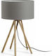 Rendl Light Studio El Paso Πορτατίφ για Ντουί E14 με Γκρι Καπέλο και Καφέ Βάση