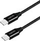LogiLink Braided USB 2.0 Cable USB-C male - USB-C male Black 0.3m (CU0153)