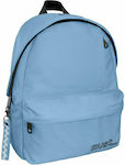 Must Monochrome Rpet Σιέλ Σχολική Τσάντα Πλάτης Γυμνασίου - Λυκείου σε Γαλάζιο χρώμα 22lt
