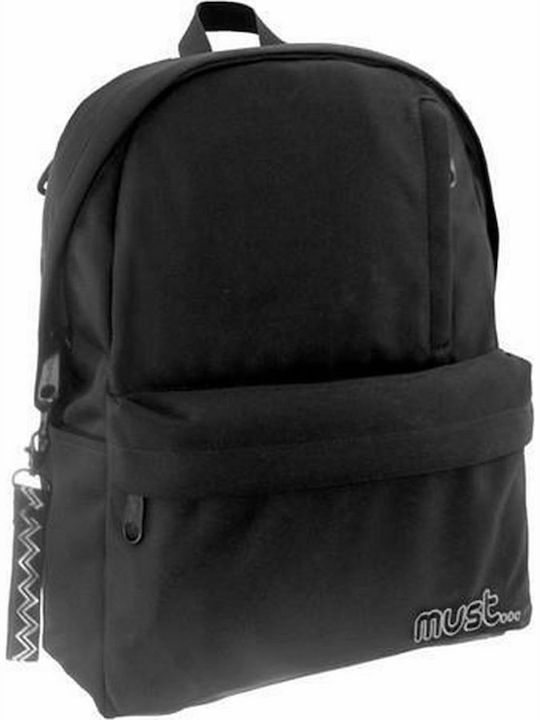 Must Monochrome Rpet Schwarz Schulranzen Rucksack Junior High-High School in Schwarz Farbe 25Es