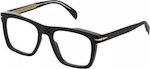 David Beckham Plastic Eyeglass Frame Black DB 7020 807