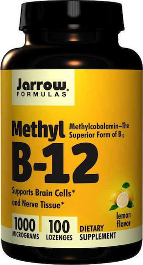 Jarrow Formulas Vitamin B12 for Nervous System Health 2500mg 1000mcg 100 lozenges