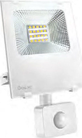 Fos me Waterproof LED Floodlight 30W Warm White with Motion Sensor IP65