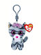 TY Keychain Cat Fabric Gray