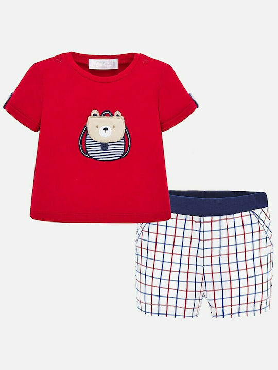 Mayoral Kids Set with Shorts Summer 2pcs Red