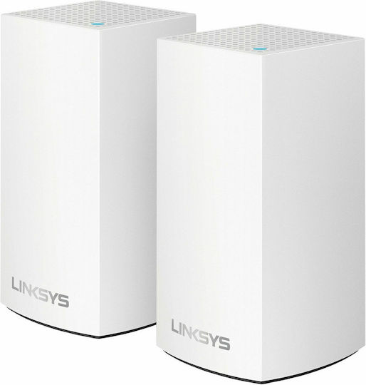 LinkSys Velop Intelligent Mesh WiFi System Access Point Wi‑Fi 5 Dual Band (2.4 & 5GHz) σε Διπλό Kit