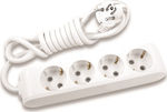 Panasonic 4-Outlet Power Strip 1.5m White