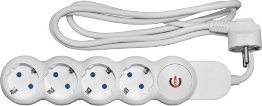 Adeleq Power Strip 4 Positions with Switch