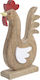 Inart Easter Chicken Wooden Red 30x19x7cm