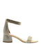 Jeffrey Campbell Issa Damen Sandalen mit Chunky mittlerem Absatz in Gold Farbe 0101002824