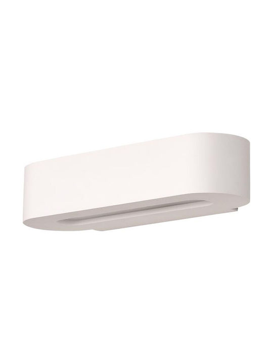Geyer Modern Leuchte Wand mit Fassung E14 Weiß 30x6.5x65cm