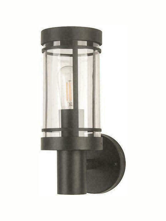 Eurolamp Wandmontiertes Außenlaternchen IP44 E27 Schwarz