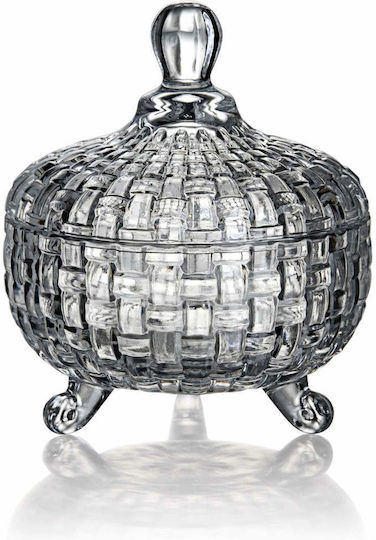 Homestyle Φοντανιέρα Glas mit Deckel und Ständer 15x15x17.5cm Transparent