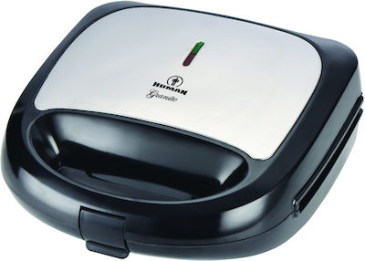 Human HU-125 Sandwich Maker cu Plăci Detasabile pentru for 2 Sandwiches Sandvișuri 850W Neagră