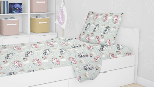 Dimcol Unicorn Детски Плик за Завивка Единичен Памучен 106 160x240бр