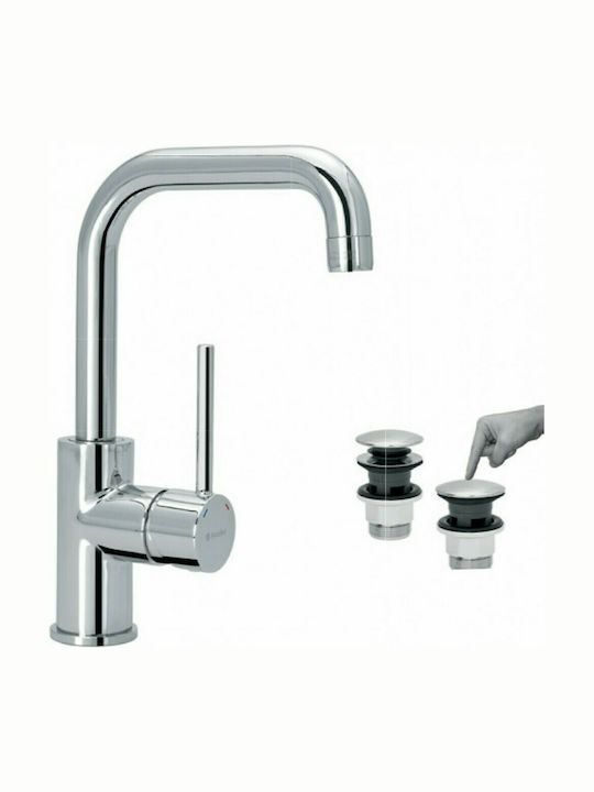 Viospiral Etna Mixing Tall Sink Faucet Silver