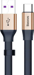 Baseus Simple Flat USB 2.0 Cable USB-C male - USB-A male 40W Gold 0.23m (CATMBJ-BV3)