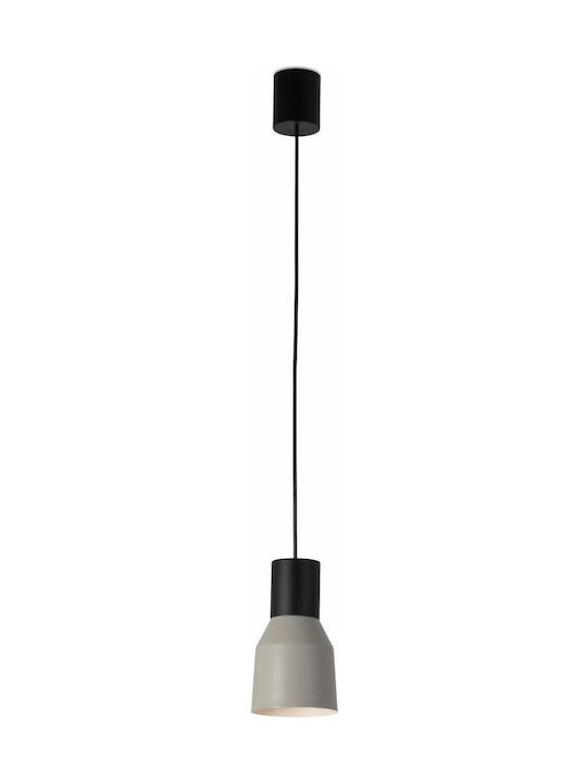 Faro Barcelona Kombo Pendant Light Single-Light Bell for Socket E27 Gray