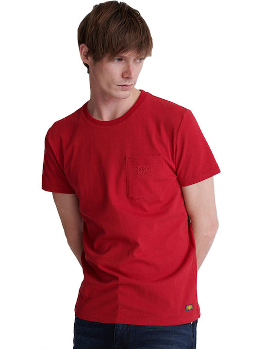 Superdry T-shirt Bărbătesc cu Mânecă Scurtă Roșu