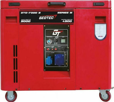 Geotec GTD-9000S Γεννήτρια Πετρελαίου με Μίζα και Ρόδες 9kVA