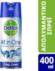 Dettol Καθαριστικό Επιφανειών Γενικής Χρήσης All In One Απολυμαντικό σε Spray Crisp Linen 400ml