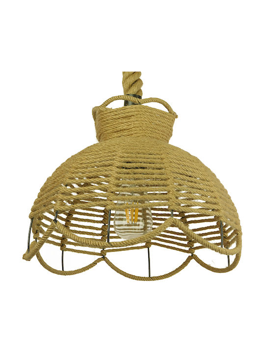 GloboStar Venier Pendant Lamp with Rope E27 Beige