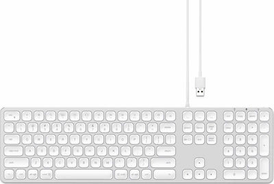 Satechi Aluminum Wired USB Keyboard for Apple Nur Tastatur Silber