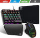 Spirit of Gamer Xpert G700 Gaming KeyPad cu Albastru personalizat întrerupătoare și iluminare RGB & Mouse Negru