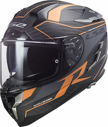 LS2 FF327 C Challenger Carbon Grid Full Face Helmet ECE 22.05 1350gr Matt Orange KR6550