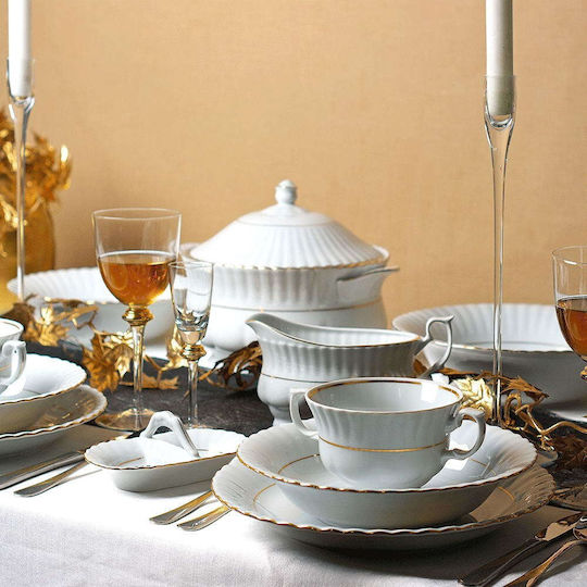 Cryspo Trio Ivona Platin Porcelain Dinnerware Set 20pcs