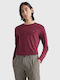 Long Sleeve Blouse Burgundy