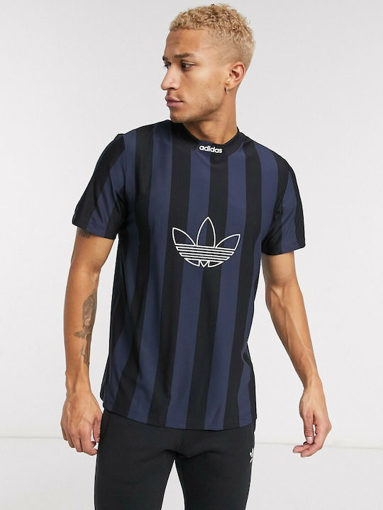Adidas stripes jersey t shirt Black DU8526 Skroutz.gr