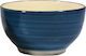 Rustic Ceramic Cereal Bowl Μπλε with Diameter 14.3εκ. 1pcs