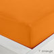 Sunshine Sheet King Size with Elastic 180x200+20cm. Menta Orange 7