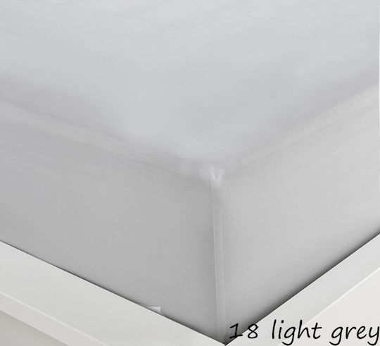 Sunshine Menta 152 Σεντόνι Υπέρδιπλο με Λάστιχο 160x200+20εκ. Light Grey 18